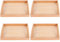 4pcs bandejas Montessori de Madera Natrual Segura Montessori Tablett con manejo de Cuentas educativas y de Aprendizaje de Almacenamiento de Juguetes para niños para la enseñanza temprana