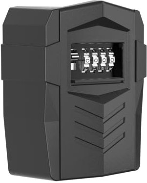 ViperSafe Heavy Duty Key Lock Box – Weatherproof Metal Wall Mounted Key Safe Box with 4-Digit Combination, Secure Outdoor Lockbox for Home,Office,Apartment, Airbnb – Holds upto10 Keys (Black)