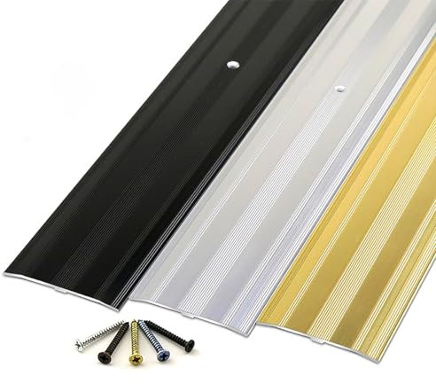90cm Aluminum Door Threshold Transition Strip, Laminate Floor Cover Strips, Transition Profile, For Carpet Threshold Transition Height Less Than 2cm(Iron grey)