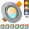 MATO 6x LED Einbaustrahler 230V Dimmbar 5W - 30° Schwenkbare, flache Spots 75mm Lochmaß - IP20 Einbauleuchten Deckenspots für Innenräume - Einbauspots Lichtfarbe umschaltbar, CRI 90+, 510lm