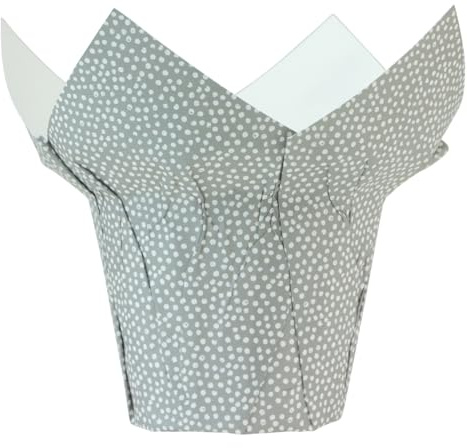 Viana Geschenkverpackung Übertopf Papier gepunktet Ø9cm H16cm - Blumendeko Kräutertopf 8St