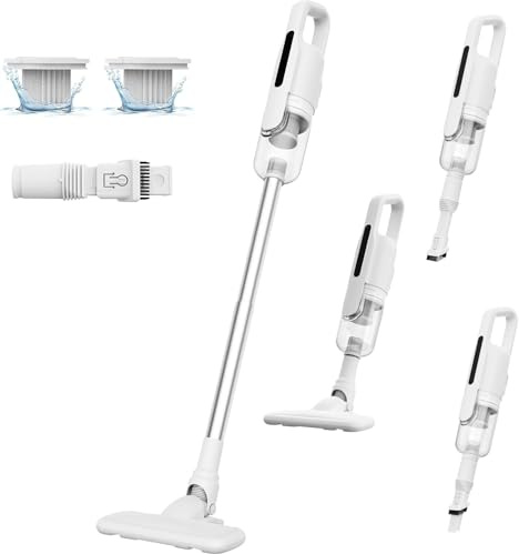 Suirviz Aspiradora sin Cable U5PRO,28000Pa Potente Succión,Escoba Ligera Inalámbrica Vertical y de Mano,con Filtro HEPA Lavable y Sistema Antienredos,para Mascotas,Suelos Duros,Mascotas,Hogar y Coche