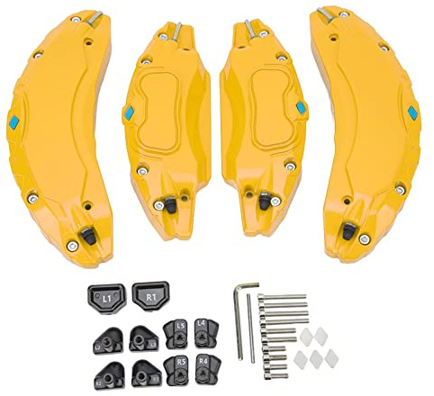 Generic Copertura Pinza Auto Protezione Freno a Disco in Lega di Alluminio Adatta per Ruota da 18 Pollici e 19 Pollici, Elegante Copertura Pinza Freno per Appassionati di Auto, Confezione da 4,