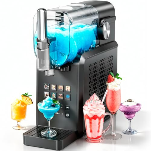 Slushie-Maschine, 2L Slush Eismaschine für Zuhause, Slush Ice Maker mit 8 Modi, kein Eis & kein Mixen, One-Touch Start & Selbstreinigend, Slushmaschine für Frappé, Milchshakes, Gefrorene Cocktails