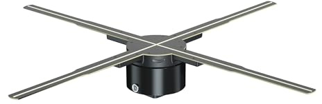 Proyector de Holograma 3D con Ventilador, 42-100 cm, WiFi, Publicidad, luz LED, lámpara holográfica, transmisión de imágenes y vídeo Gestión Sencilla(50CM)