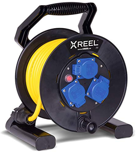 Kabeltrommel XREEL 230V/16A IP54 PVC K35 AT-N07V3V3-F 3x1,5mm² gelb 25m