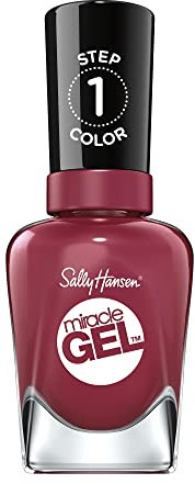 Sally Hansen Miracle Gel Nagellack, 494 Love Me Lilac, lang anhaltend und super glänzend mit Gel-Effekt, trocknet ohne UV Licht, alt rosa