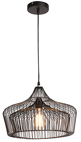 Lampadario Doris, Sospensione Metallo, 60 W, Nero, Ø 40 x H 31,5 cm