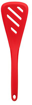 Kochblume Design-Schlitzwender S | Premium-Silikon | Hitzebeständig | Spülmaschinenfest | 24cm | Farbe: rot