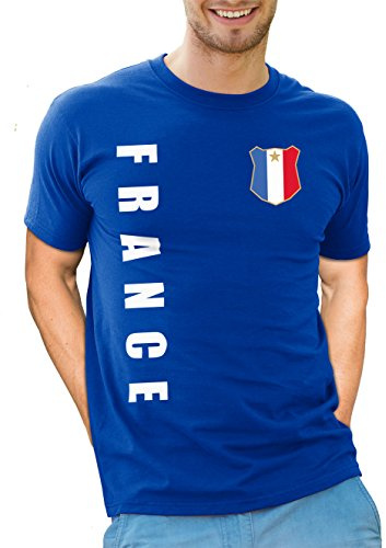 Frankreich WM-2026 T-Shirt mit Wunschname & Nummer Herren Trikot France Fanshirt Fussball