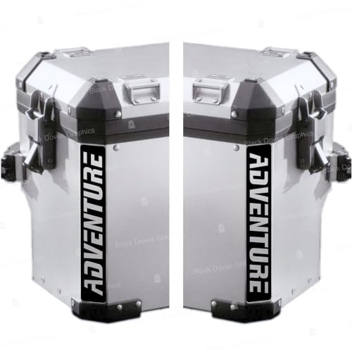 2pz ADESIVI RIFRANGENTI compatibile con R 1200 1250 1150 F 800 650 F700 GS A R1200GS R1200 per Touratech Motorcycle Aluminium Panniers VALIGIE LATERALI (Nero)…