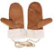 YJZQ Winter Handschuhe Warm Fäustlinge Leder Fausthandschuhe mit Schnur Outdoor Thermohandschuhe Fingerlos Gloves Skihandschuhe für Damen und Herren