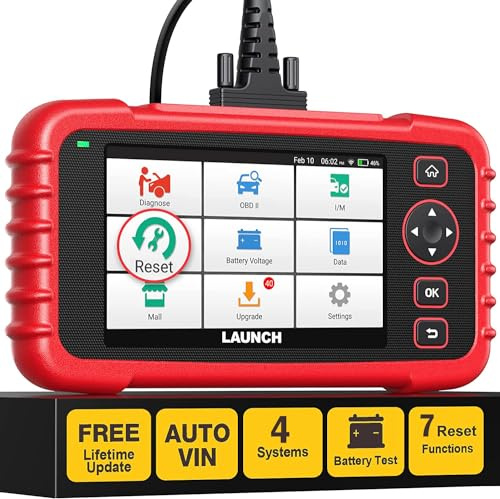 LAUNCH CRP123X V3.0 OBD2 Scanner for Engine Transmission ABS Diagnosis | Support 7 Service Functions, Battery Test, OBD2 Scanner with Lifetime Free Update, Graphic Live Data, Auto VIN, Android 8.1