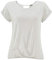 ELFIN Damen T-Shirt Kurzarm Blusen Shirt mit Allover-Minimal Print Lose Stretch Basic Tee, Weiß, XL