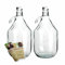 gouveo Lot de 2 bouteilles en verre de 5 L avec couvercle basculant et poignée - Bouteille en verre transparent de qualité supérieure pour eau, vin et jus - Bouteille de conservation (GA5000)