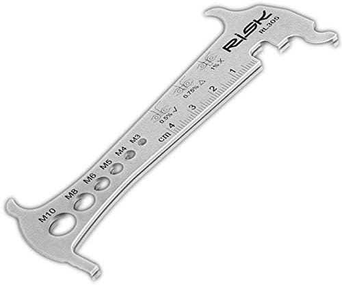 TuoTu 3 in 1 Bicycle Bike Chain Wear Indicator Chain Checker Tool Bolt Measurement for Mountain Bike/Folding Bicycle/Road Vehicles/MTB