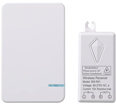 Mengshen Interruttore Della Luce Wireless E Kit Ricevitore, Interruttore Portatile Telecomando Per Lampada Da Soffitto A Parete Lampadina A Led