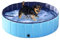 Yaheetech Piscina per Cani Gatti Pieghevole, Vasca da Bagno in PVC, Piscinetta per Animali Domestici, Rigida Portatile Antiscivolo all'Aperto Interno Giardino L 120 x 30 cm Blu