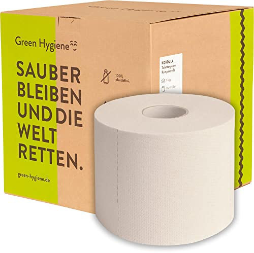 Green Hygiene KORDULA, Toilettenpapier, 3-lagig, Recycling, schön weiß, 400 Blatt, 4,5x11cm, 36 Rollen/VE, nachhaltiges Klopapier, co2-neutralisiert, plastikfrei verpackt