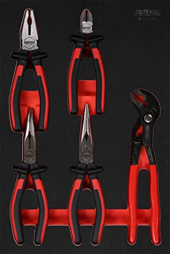 KS Tools 812.0005 Zangen-Satz in Schaumstoffeinlage, 5-tlg