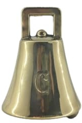 Glocke aus poliertem Messing für Tiere, Lämmer, 7 x 9 cm