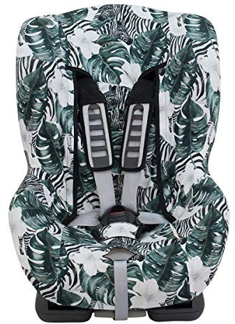 JYOKO Kids Bezug für Auto-Kindersitz ohne Kopfteil, Hergestellt aus extra weicher Baumwolle (Zebra)