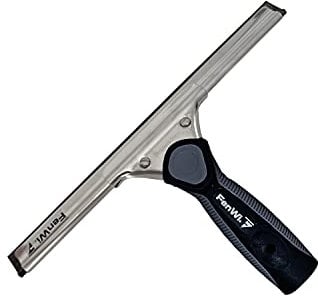 FenWi Fensterabzieher in 25cm Breite/Duschabzieher/Abzieher mit Edelstahl-Abziehschiene für Fenster und Glasreinigung