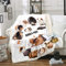 Homemissing Meerschweinchen Flanell Fleecedecke Süße Meerschweinchen Familie Bedruckte Decke 150x200cm Kinder Jungen Mädchen Tiermotiv Kuscheldecke Super Weiche Leichte Wohndecke für Schlafsofa Couch