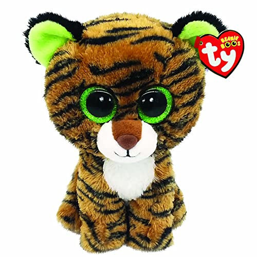 TY 2008075 Tiggy il Tigre Beanie Boos Plüsch, Braun, 15 centimetri