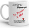 Kalféa Mug Amour je t'aime coeur penses à moi le matin déclaration tasse céramique i love you Qualité Idée Cadeau Noël Saint Valentin Anniversaire Fête homme femme mari épouse chéri époux 325ml