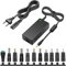 TKDY 12V 5A AC DC Adaptateur Alimentation 60W avec 5,5 x 2,5 mm et 10 connecteurs DC PCS, pour Bande LED, imprimante 3D, Moniteur LCD, Compatible avec Les appareils 12V 0-5000mA