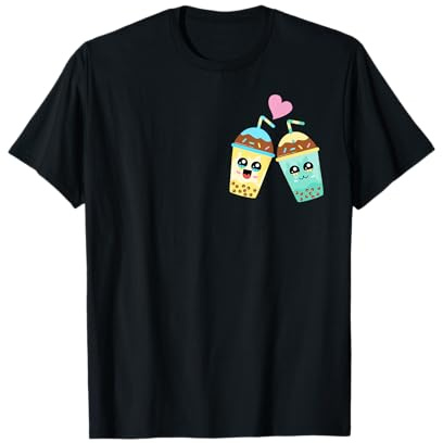 Boba Cups Mini Logo Kawaii Anime - Bubble Tea Boba Tea T-Shirt