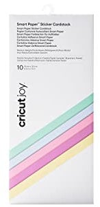 Cricut Joy Smart Paper Sticker Karton | Pastelle | 14 cm x 33 cm (5,5 x 13) | 10-Pack | Zur Verwendung mit Cricut Freude