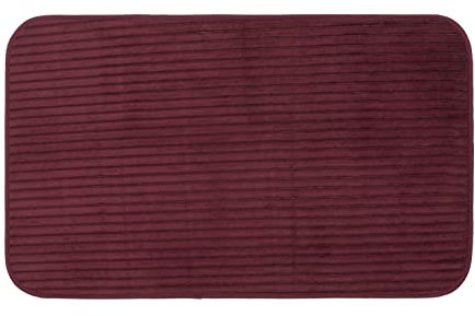Gözze - Rutschfester Weicher Badeteppich, 100% Polyester, 70 x 120 cm - Brombeere