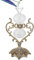 SuLiao Leere Sanduhr befüllbar, 27,9 cm großer Liebesstil Rahmen Vintage Messing DIY Sanduhr, Einheit Sanduhr für Hochzeitszeremonie Set, ohne Sanduhr für Schreibtisch Home Office Deko