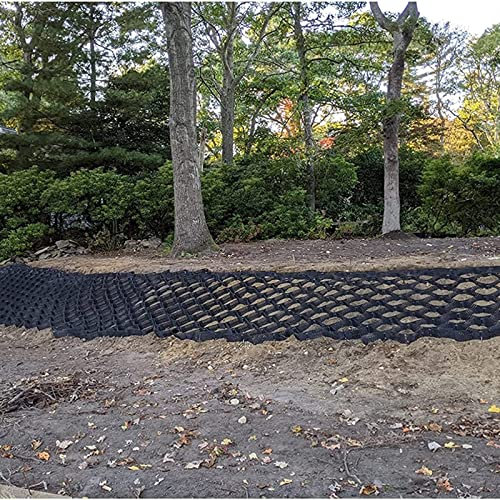 VIZET 2/5cm Hoch Kies-Stabilisator-Gitter, Wabenförmig Flexibel Boden-Geo-Gitter, rutschfest Sicherheit Durchlässige Pflastersteine, Für Terrassen Weg Gras Felsen Füllung (Size : 1x4m/3.3x13.1ft)