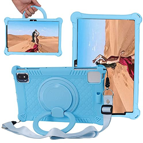 FKQLH Funda para TCL 10 Tab MAX 4G(10.36), Silicona Skin Soporte Cubierta a Suaves para niños de Peso liviano Funda para TCL 10 Tab MAX 4G(10.36), Azul