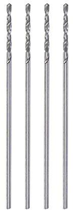 sourcing map 4pcs Solid Carbide Drill Bits 0.9mm C3/K10 Tungsten Carbide Precision Mini Micro Straight Shank Twist Drill Bit for Stainless Steel Metal Plastic Wood