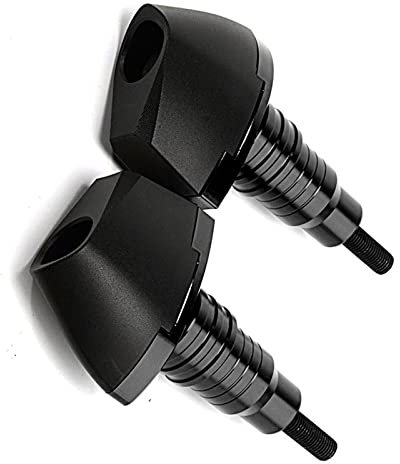 Forcelle per Moto per Yamaha per MT07 Moto Paratelaio Protector per MT-07 2015-2022 CNC Crash Pads Tamponi Paratelaio Moto (Color : Schwarz)