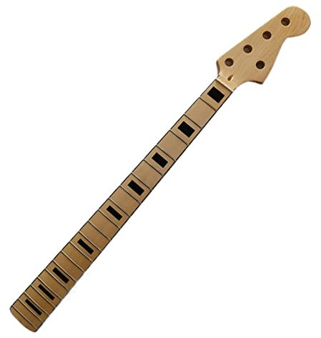 CAZARU Manche de Guitare électrique érable 5 Cordes Manche de Basse Manche en érable Remplacement du Manche