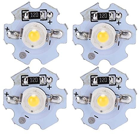 LED-Chip Aluminium 25 Stück 0,5 W 5 V Hochleistungs-LED-Lampen-Korn-Lichtquelle Mit Aluminiumplatte (Natürliches Licht)