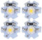 Chip LED de aluminio, 25 unidades, 0,5 W, 5 V, lámpara LED de alta potencia, fuente de luz con placa de aluminio (luz natural)