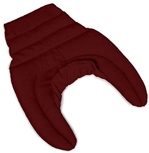 Körner Nackenhörnchen HWS - Nacken + Schultern + Rücken - Körnerkissen - Nackenkissen Wärmekissen - weinrot - Weizen