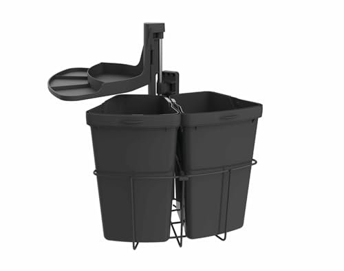 Abfallsorter CABBI Junior 2 in ANTHRAZIT ohne Biodeckel/ab 40 cm Schrankbreite/Abfalleimer/Mülleimer/Schwenkeimer