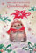 Nigel Quiney Dear Granddaughter Weihnachtskarte – Igel und Weihnachtsstern mit Foliendetails – umweltfreundlich und recycelbar