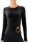 Sillictor Womens Thermal Tops Long Sleeve Fleece Lined Sports Base Layer Women Skin Compression Tops for Running Hiking Cycling Ski Ladies Thermals Underlayer Quick Dry Wicking 534 Black L