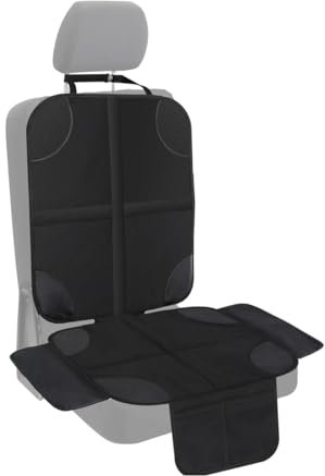 JNNJ Autositzschoner, Sitzschoner Auto Kindersitz, Wasserdichter Autositzauflage Mit Netztaschen Und Seitenschutz, Kindersitzunterlage Schoner Für Kindersitz(Schwarz)