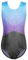 ZNYUNE Mädchen-Gymnastikanzug mit glitzerndem Farbverlauf, für Kinder von 3–14 Jahren, B319, Blau/Violett, 14 A