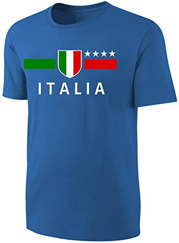 Italien T-Shirt Fußball WM EM Fan Shirt Blau Größe XXL