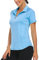 Womens Gym Tops, Sports Top Women Short Sleeve Zip Up Running Tops Ladies Golf Clothing Casual Womens Polo Shirts Light Blue